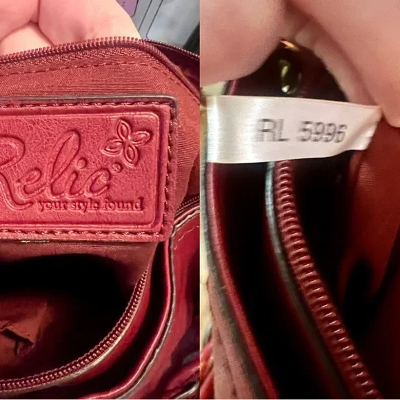 Relic Burgundy Shoulder Bag with Twisted Strap - Picture 7 of 7